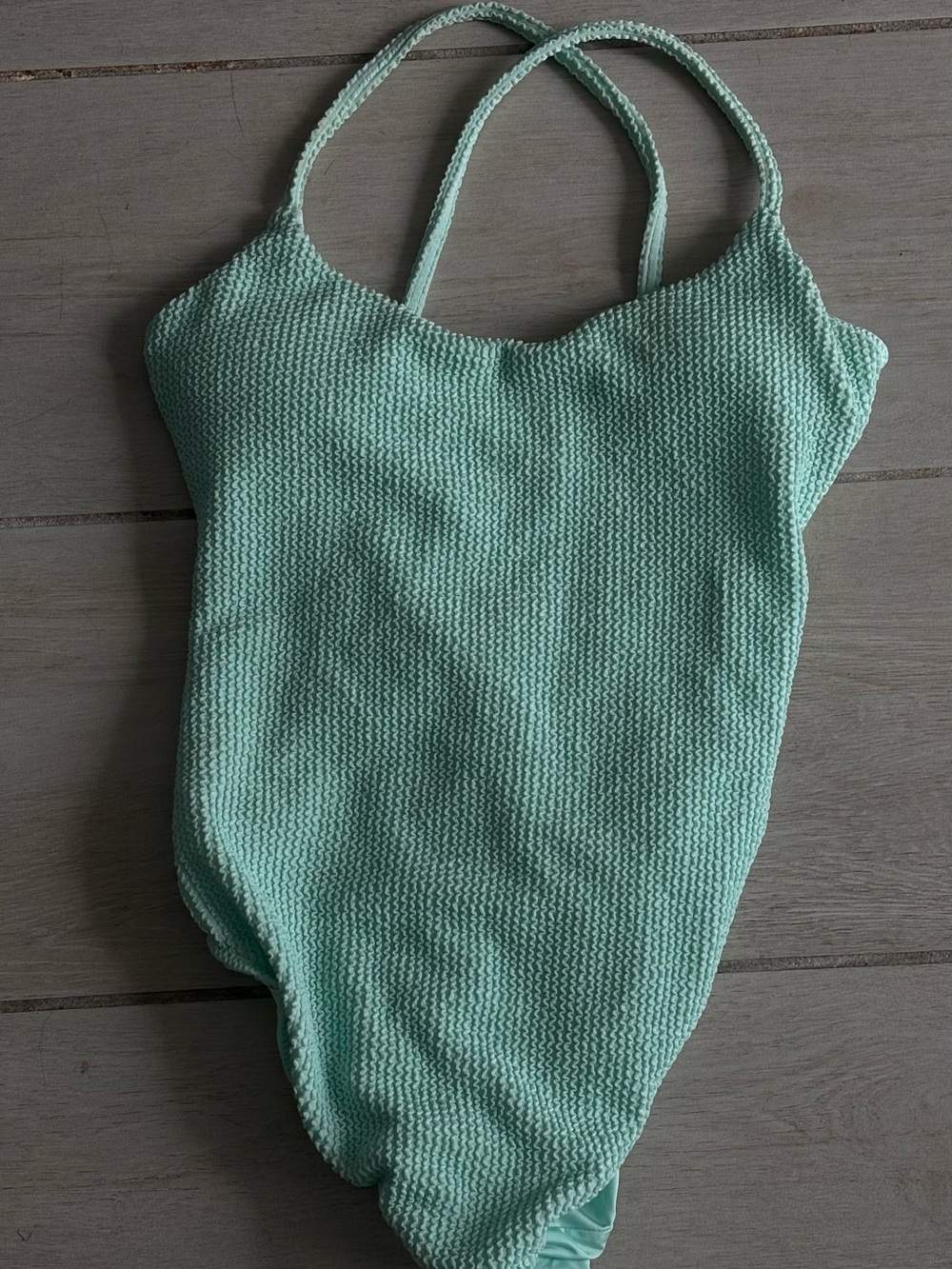 Show Me Your MuMu teal Textured One-Piece Swimsuit - Picture 3 of 6